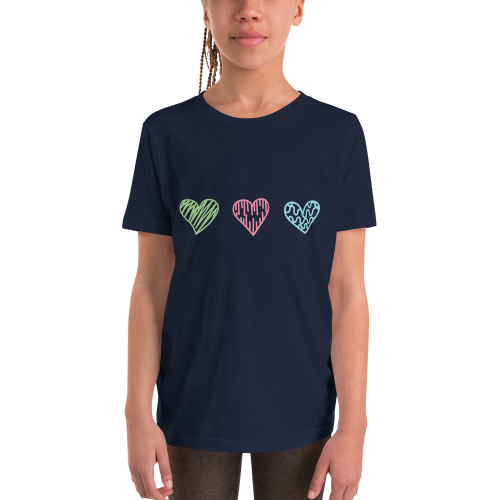 Youth Girls New Era Heart Black Milwaukee Bucks V-Neck T-Shirt / x Small