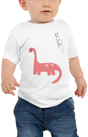 Gentle Pinky Dinosaur Baby Tee