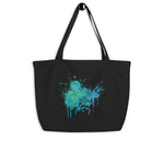 Blue Splat Organic Tote Bag