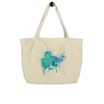 Blue Splat Organic Tote Bag