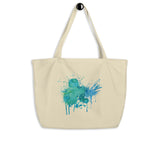 Blue Splat Organic Tote Bag