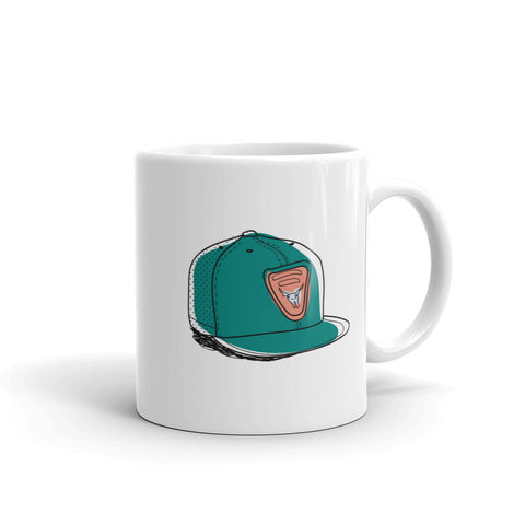 Skull Cap White Glossy Mug