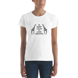 Keep Calm and Love Giraffes Fit T-Shirt